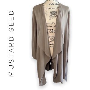 MUSTARD SEED Duster Boho Taupe Open Drape SMALL